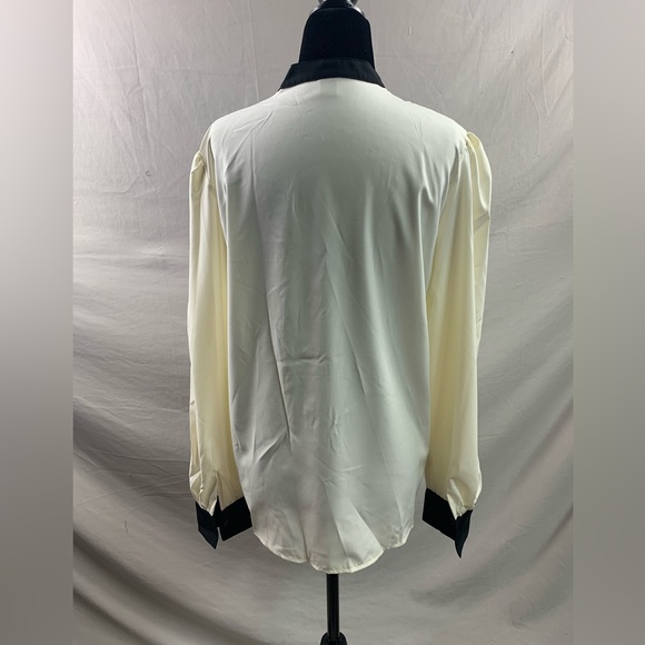 Two Tone Bishop Sleeve Blouse - Picture 9 of 9